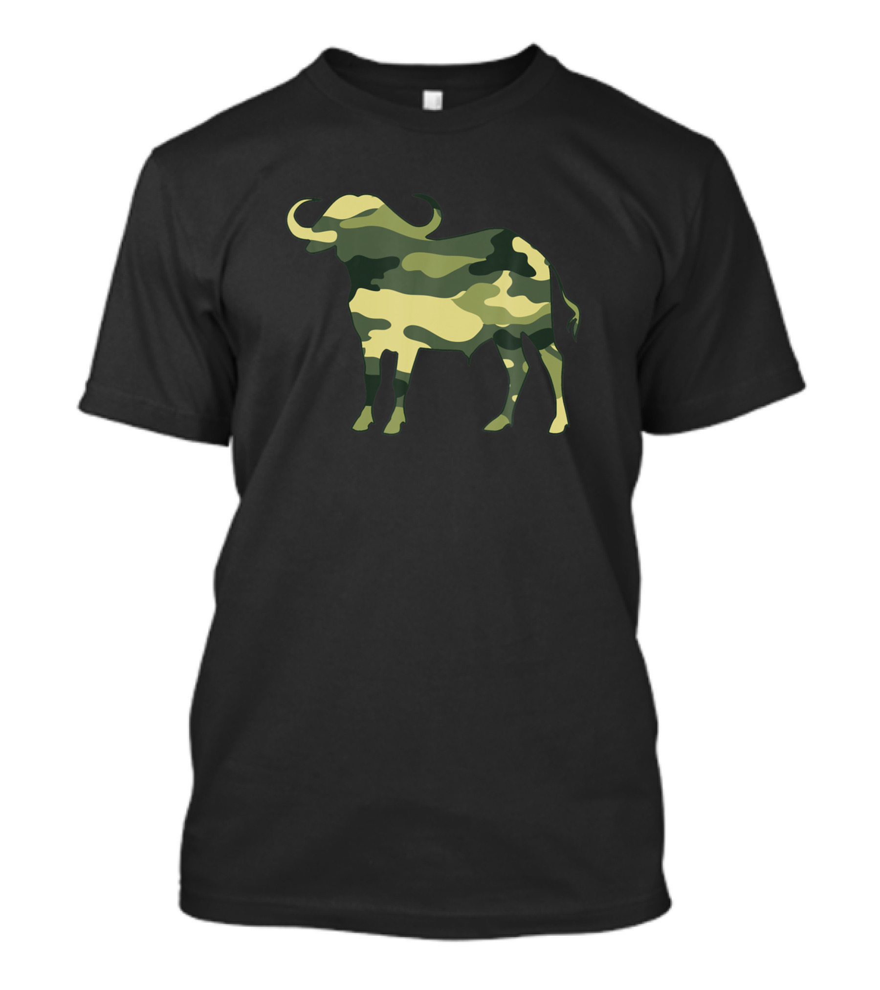 Military Buffalo Camo Men Print US Tamaraw Veteran Iconic Buffalo T-Shirt