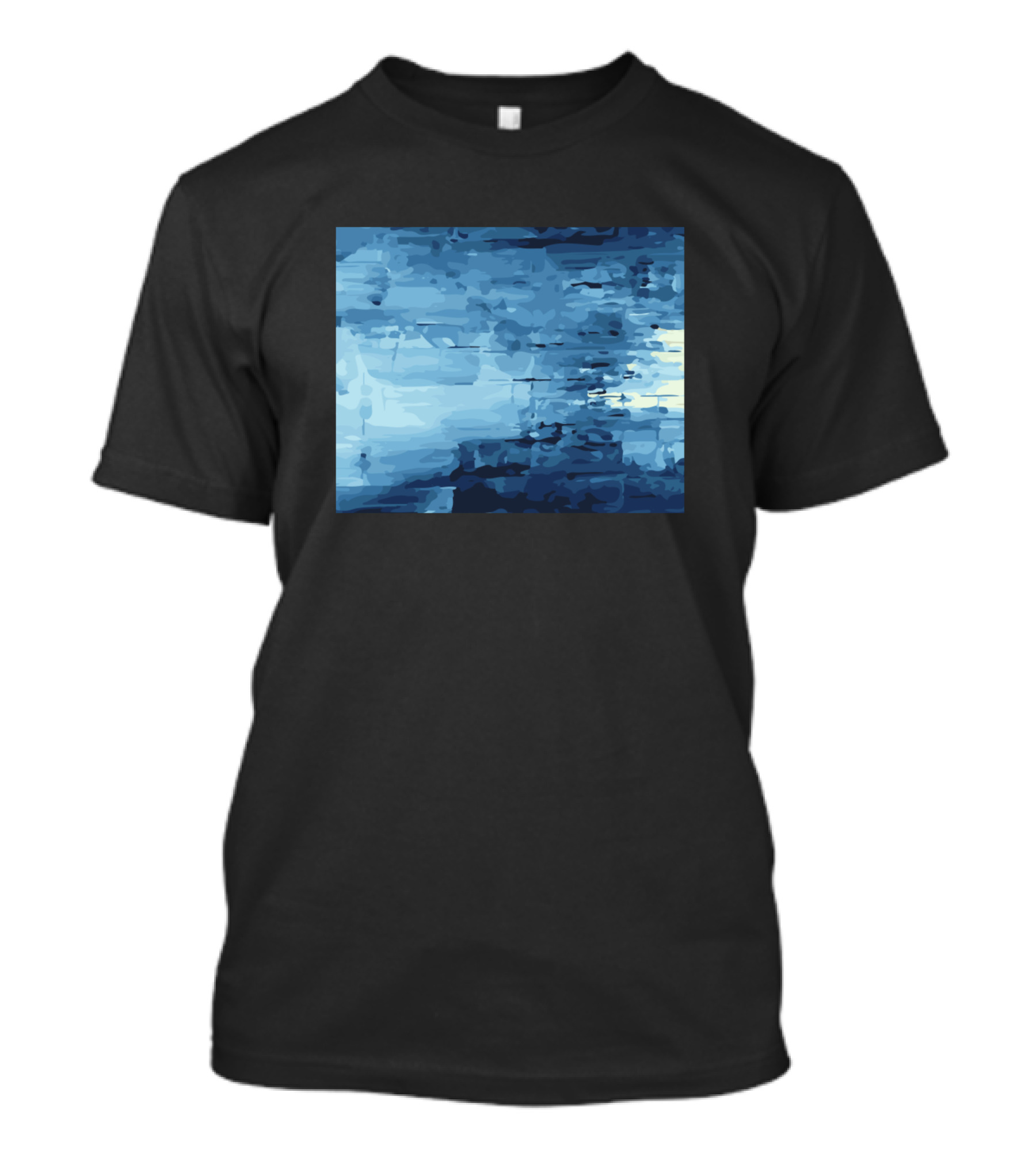 Watercolor Abstract Blue Tones T-Shirt