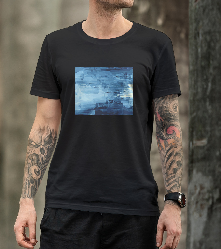 Watercolor Abstract Blue Tones T-Shirt