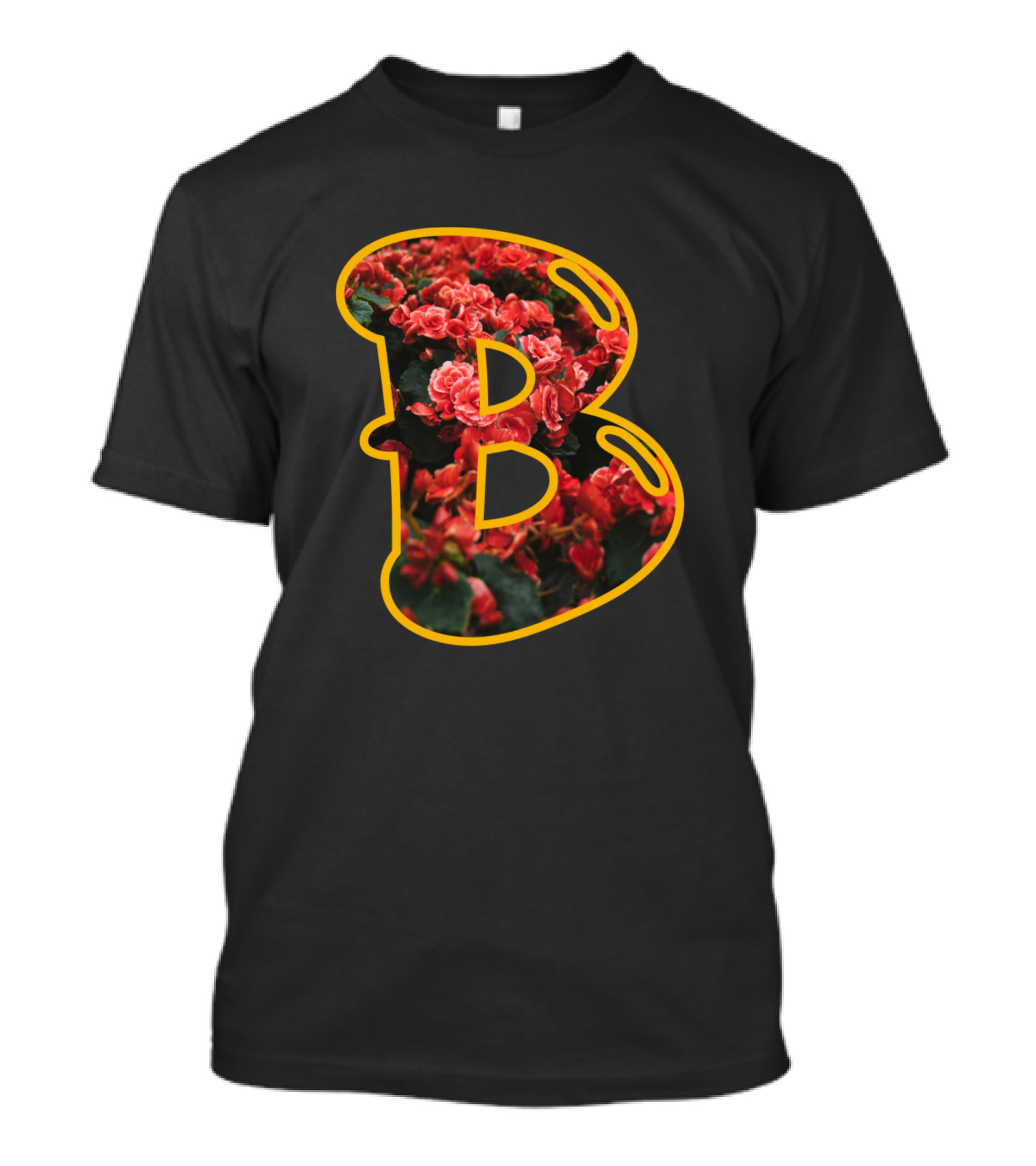 Red Floral Greek Letter B T-Shirt