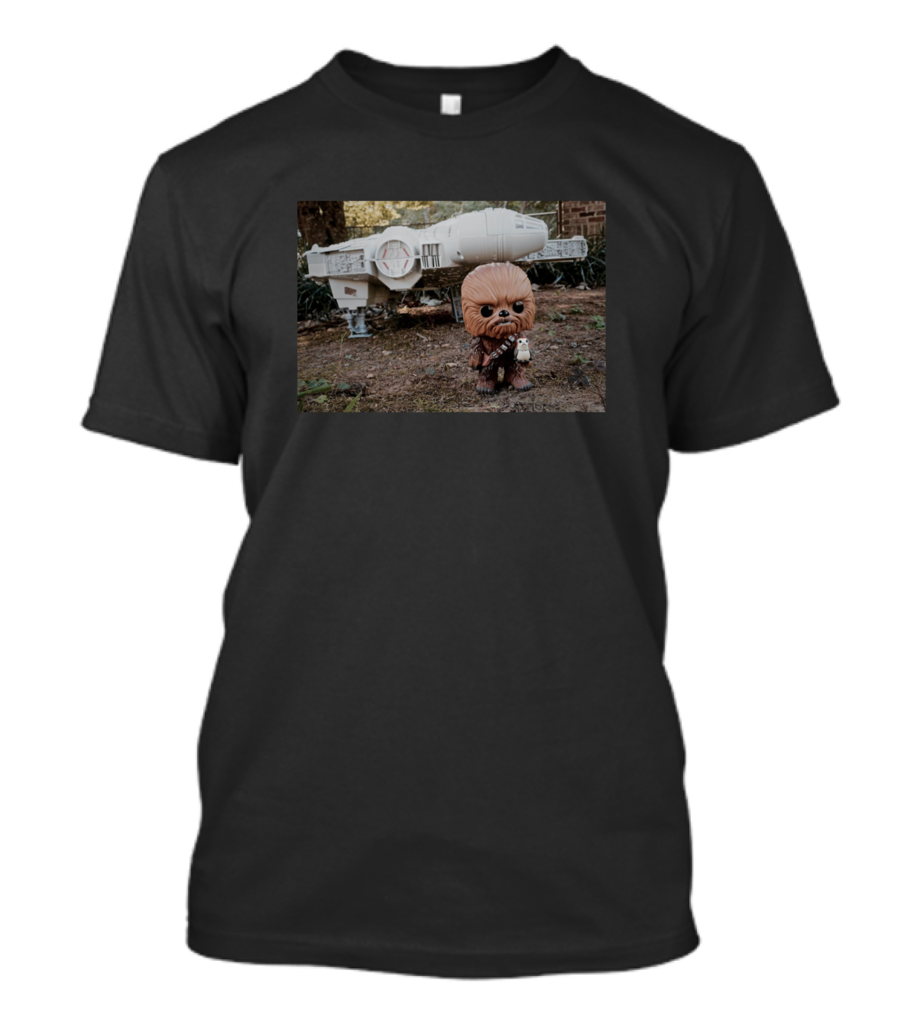 A New Planet Chewbacca With Millennium Falcon T-Shirt