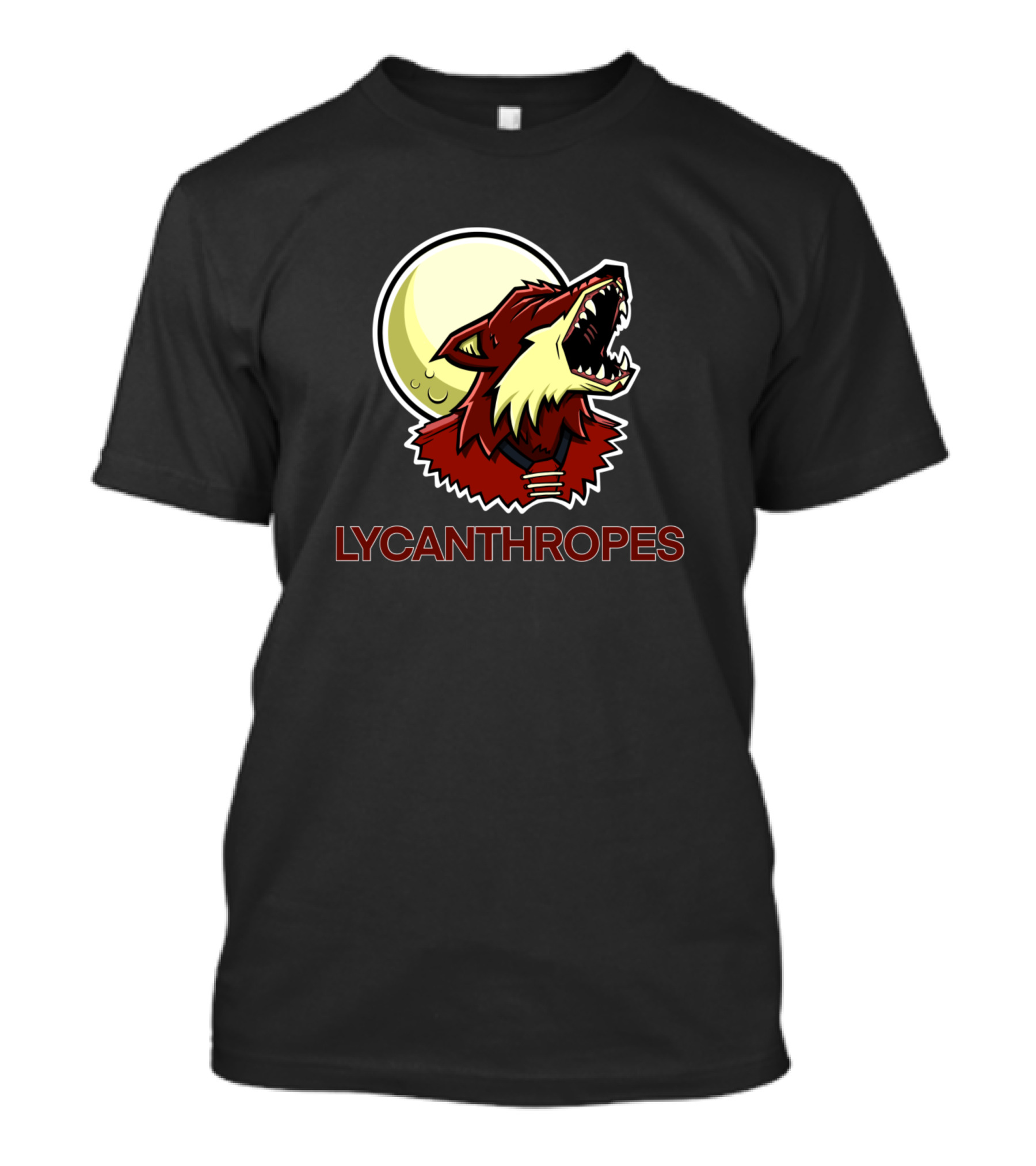 Arizona Lycanthropes Howling Wolf Head Under Full Moon T-Shirt