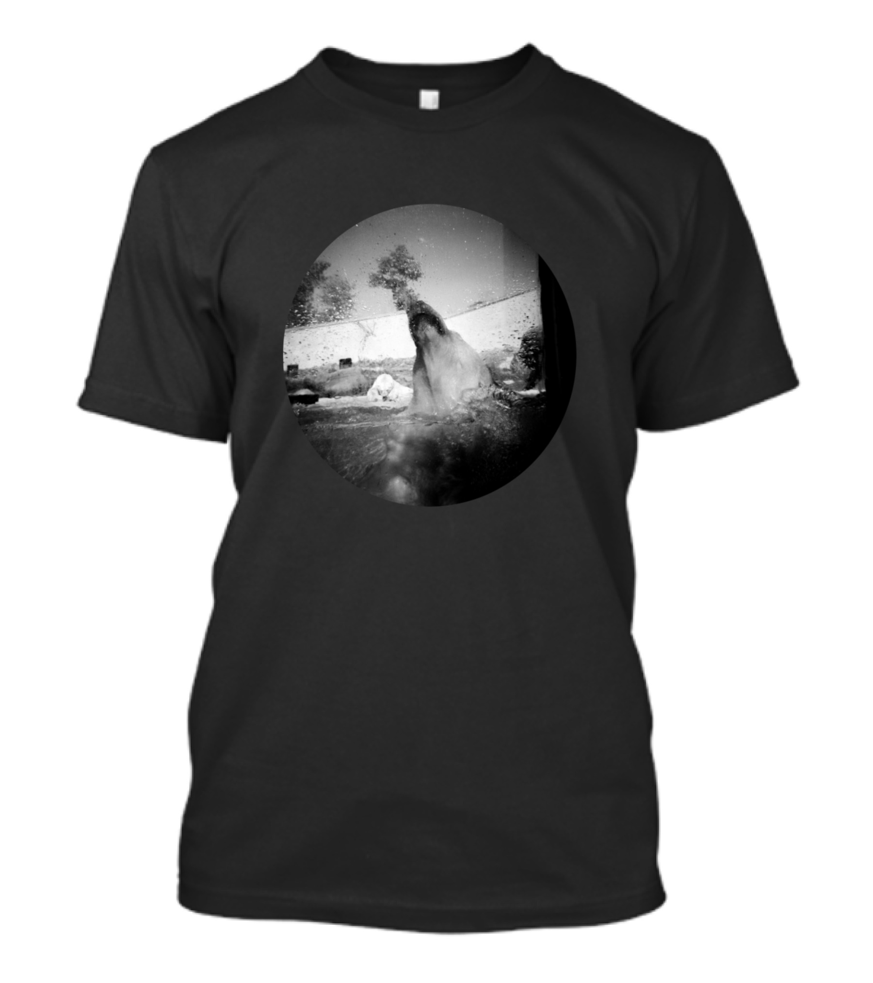 Bears Circle Silhouette In Nature Scene T-Shirt
