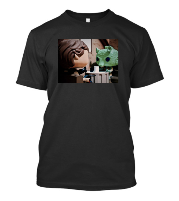 Cantina Confrontation Vinyl Figures Showdown In Iconic Sci-Fi Scene T-Shirt