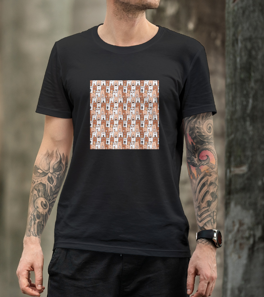 Cats Crowd Coffee Cute T-Shirt