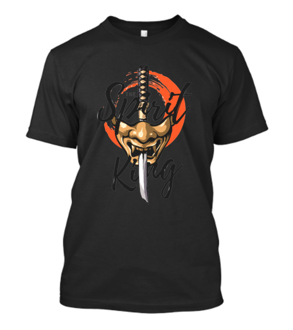 The Spirit King Japanese Half Mask Samurai T-Shirt