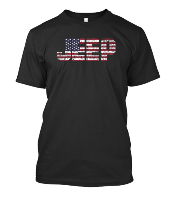 Jeep American Flag Lovers Vintage Print T-Shirt