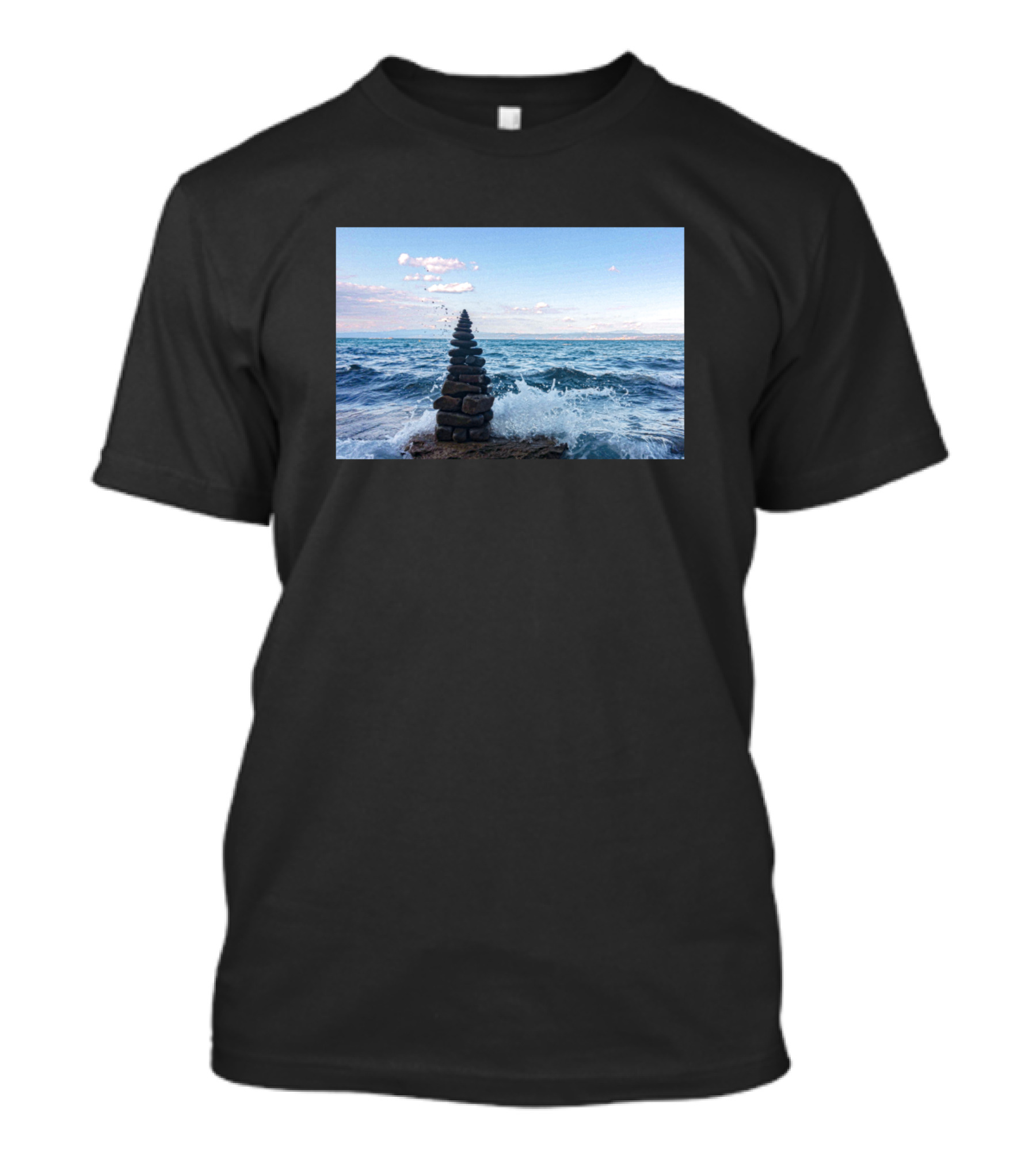 Ocean Wave Rock Stack Seascape T-Shirt