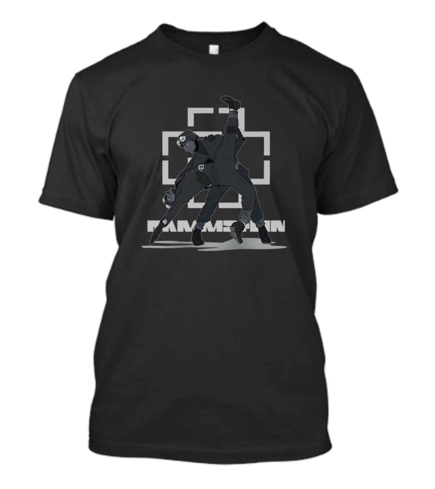Rammstein Band Logo With Industrial Dancers T-Shirt