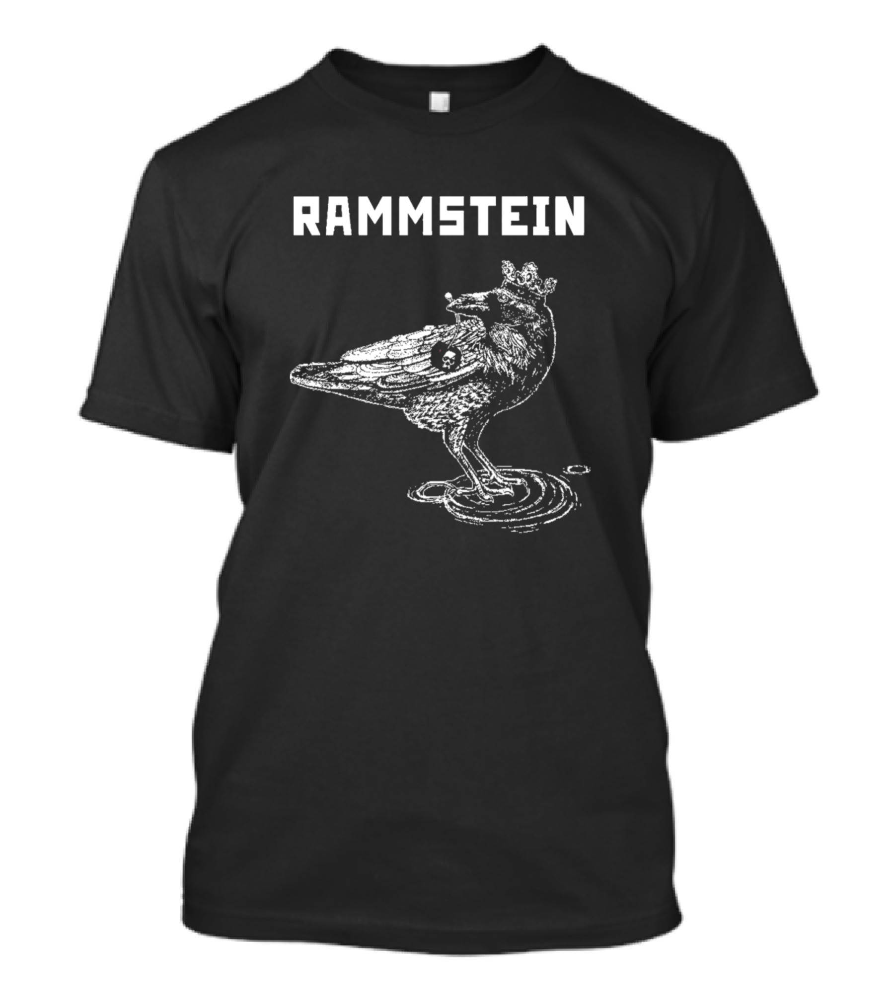 RAMMSTEIN Crowned Bird With Skull Background T-Shirt