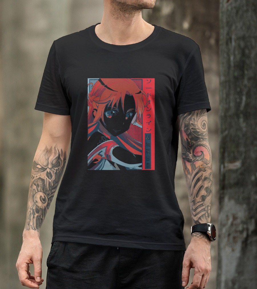 Sao Asuna Portrait Red Blue Contrast T-Shirt