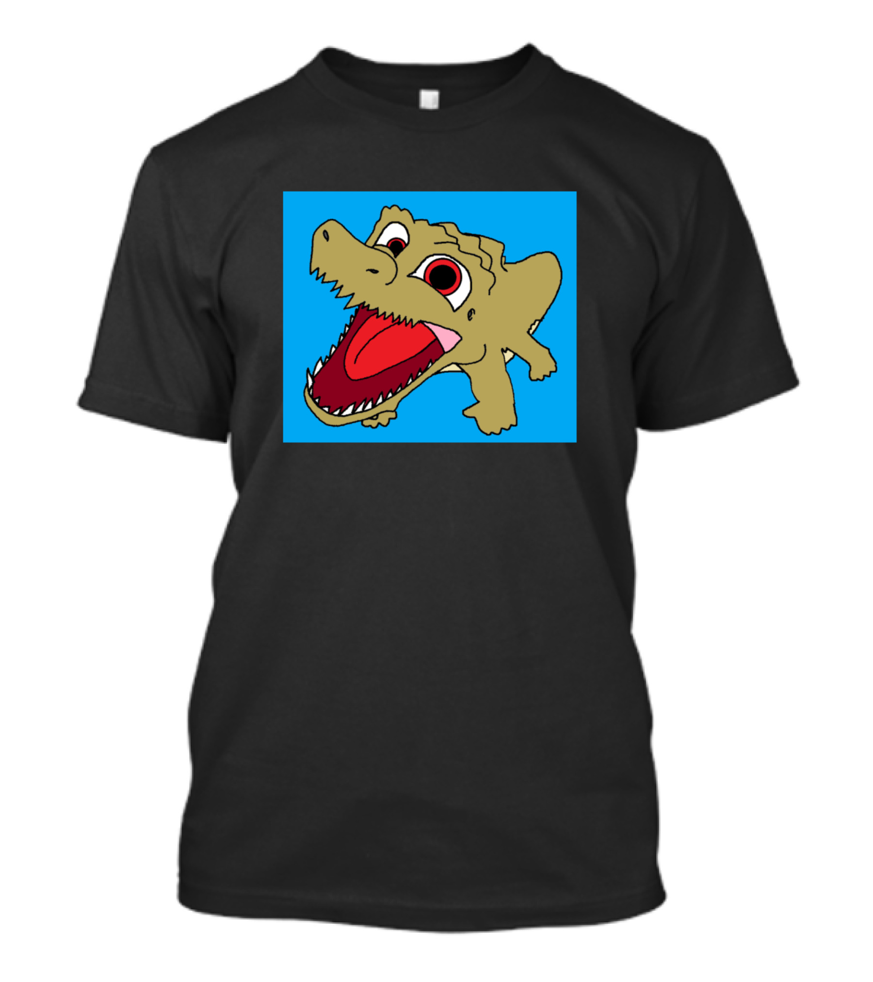 Smollocrocco Cartoon Alligator With Big Red Mouth T-Shirt