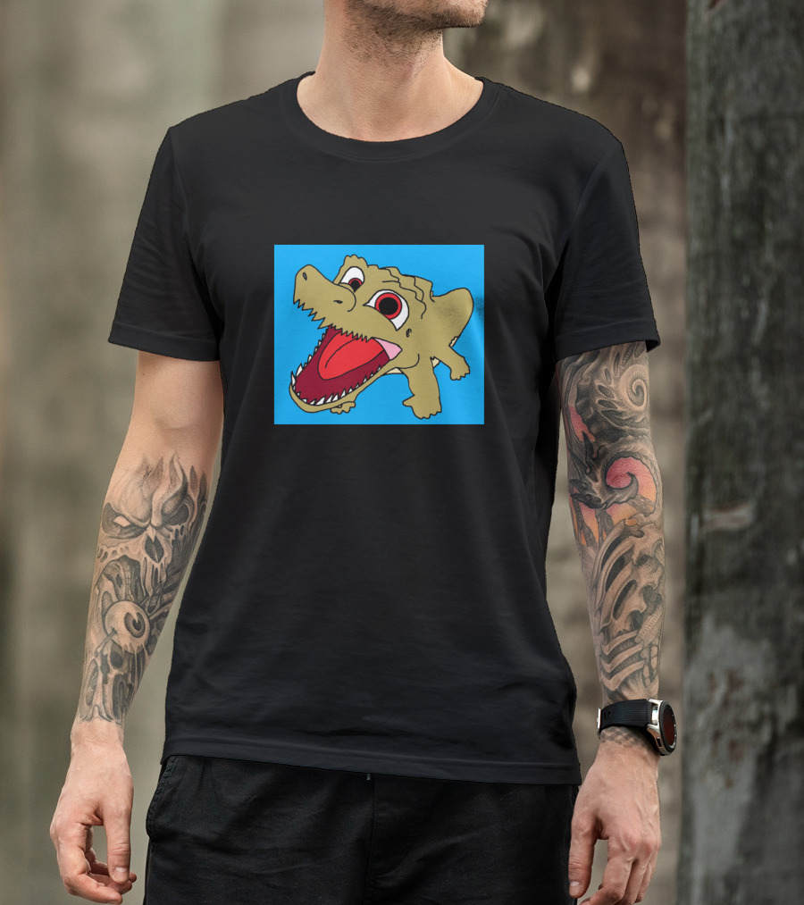 Smollocrocco Cartoon Alligator With Big Red Mouth T-Shirt