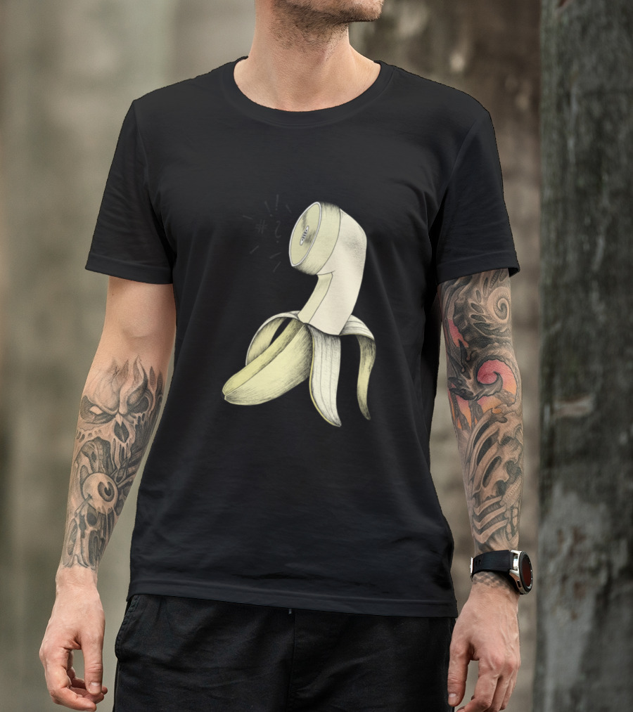 Tele Banana Vintage Telephone Receiver Banana Peel T-Shirt