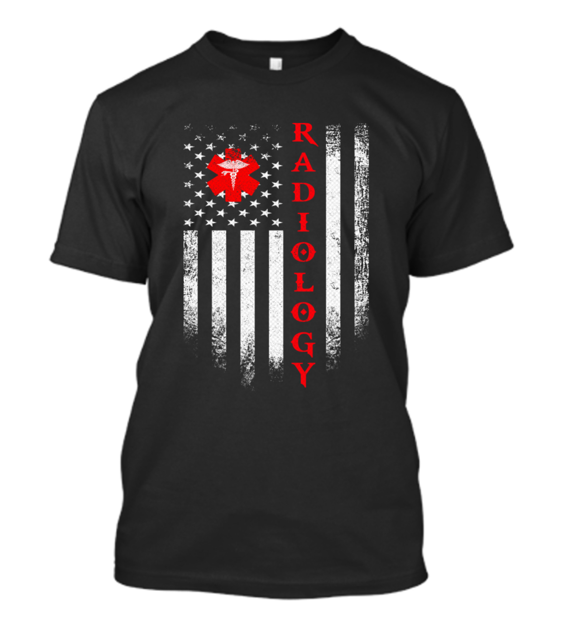 Vintage USA Radiology Doctor American Flag Design Radiology T-Shirt