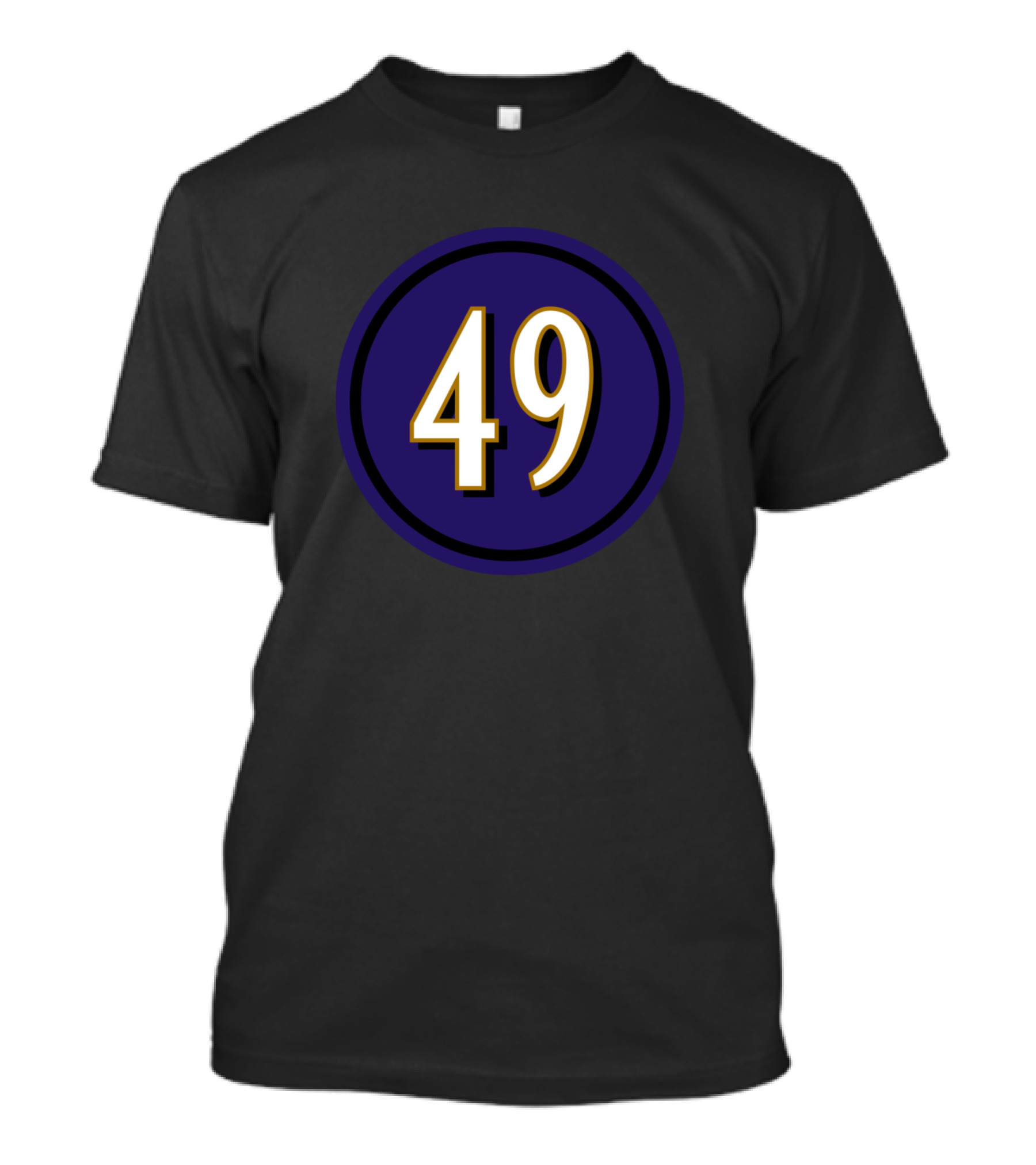 Chris Board 49 Purple And Gold Circle T-Shirt