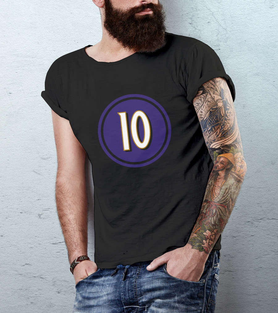 Chris Moore Number 10 Ravens Football T-Shirt