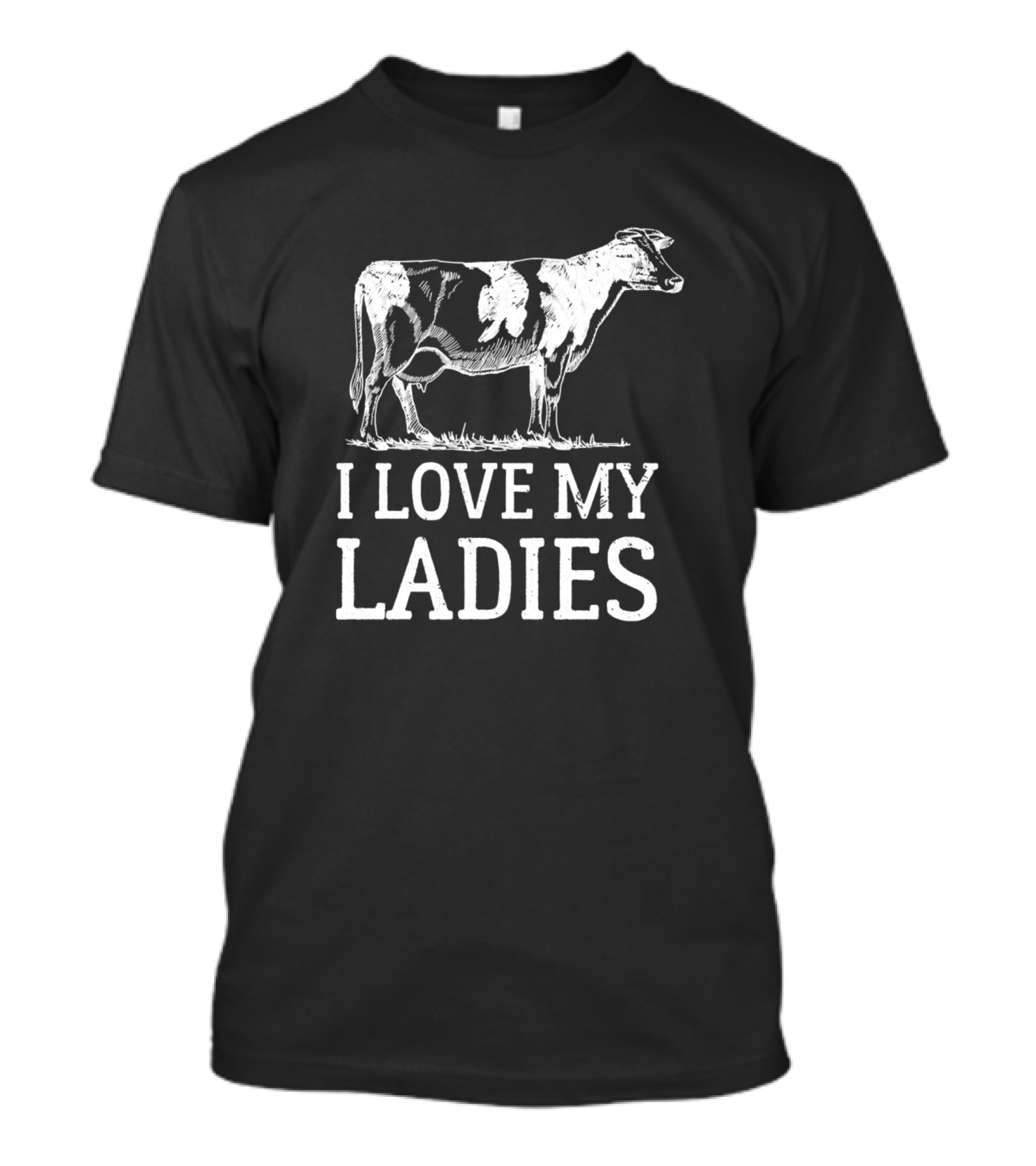 I Love My Ladies Vintage 90s Cow Dairy Farmer T-Shirt