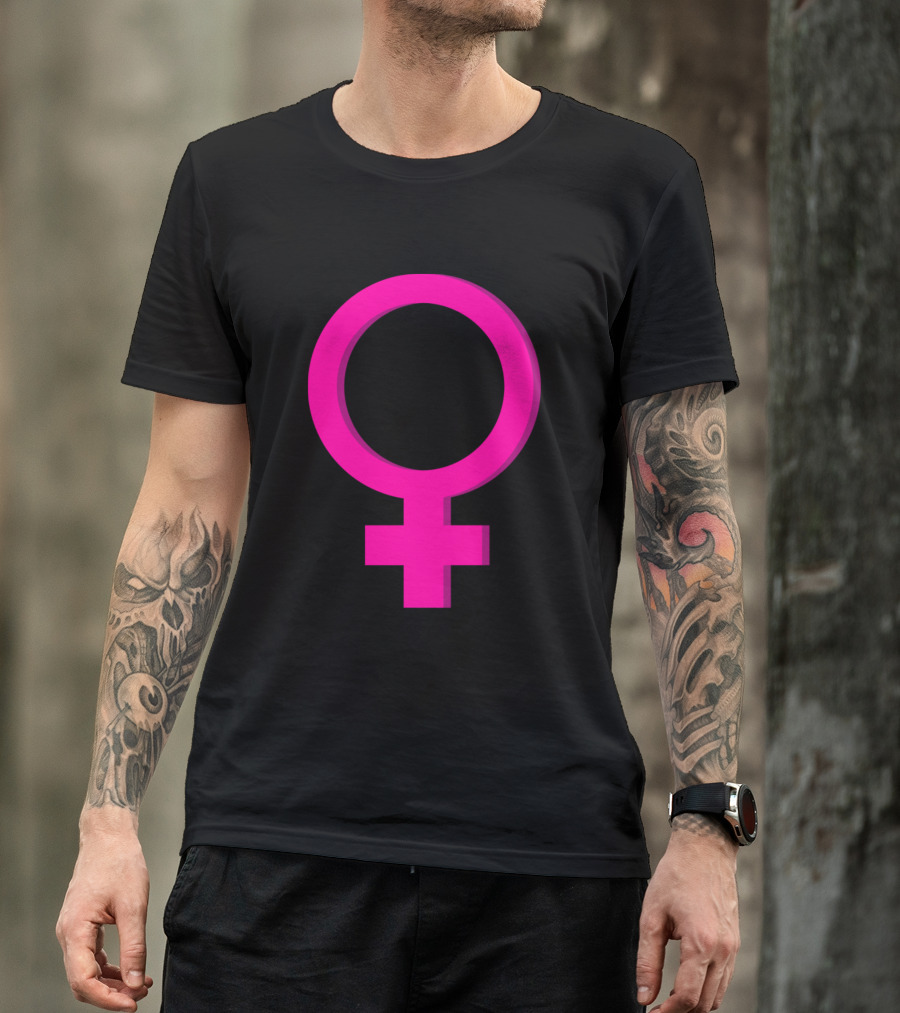 Female Gender Symbol Icon Pink T-Shirt