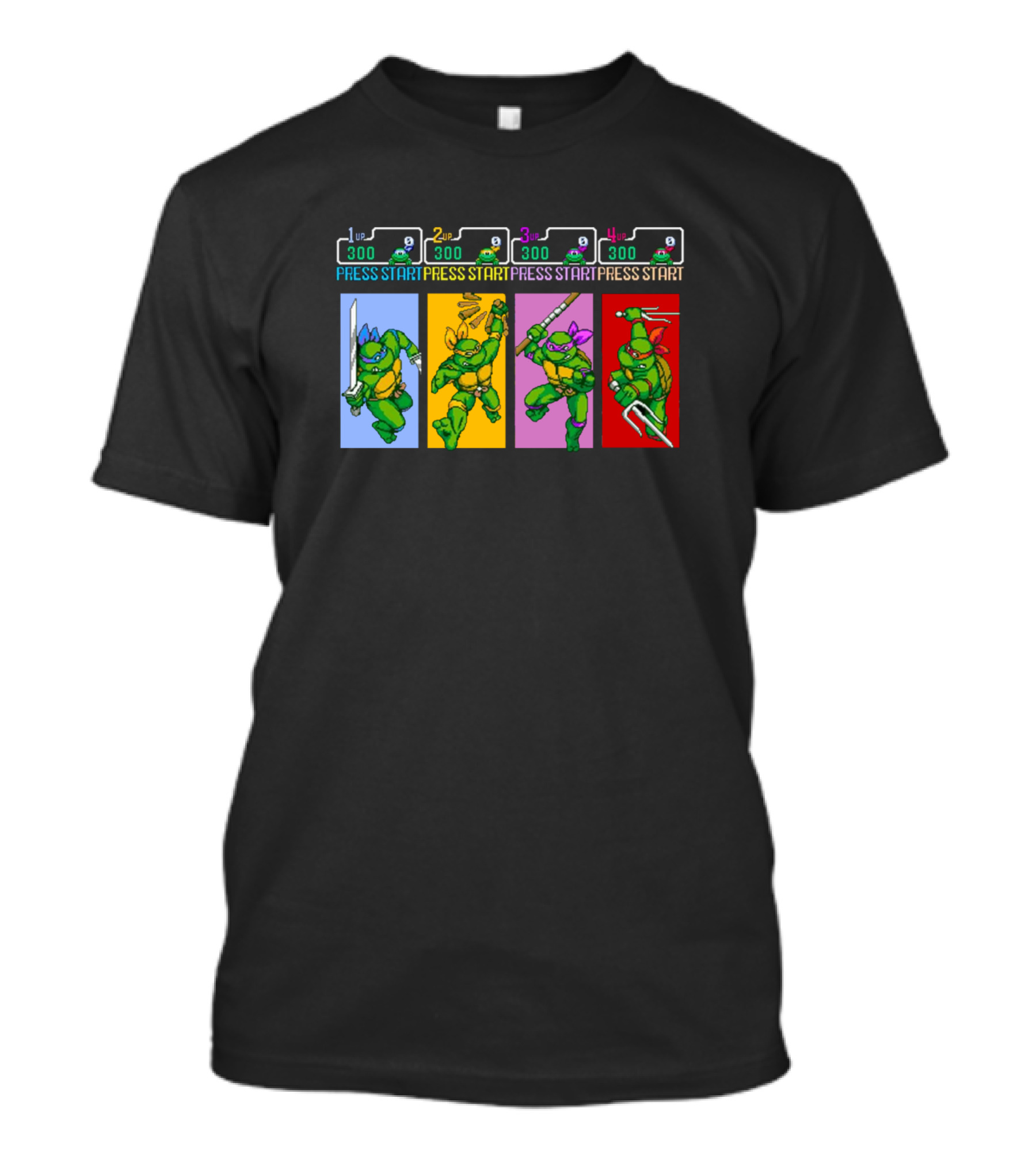 TMNT Arcade Press Start Player Scores 300 T-Shirt