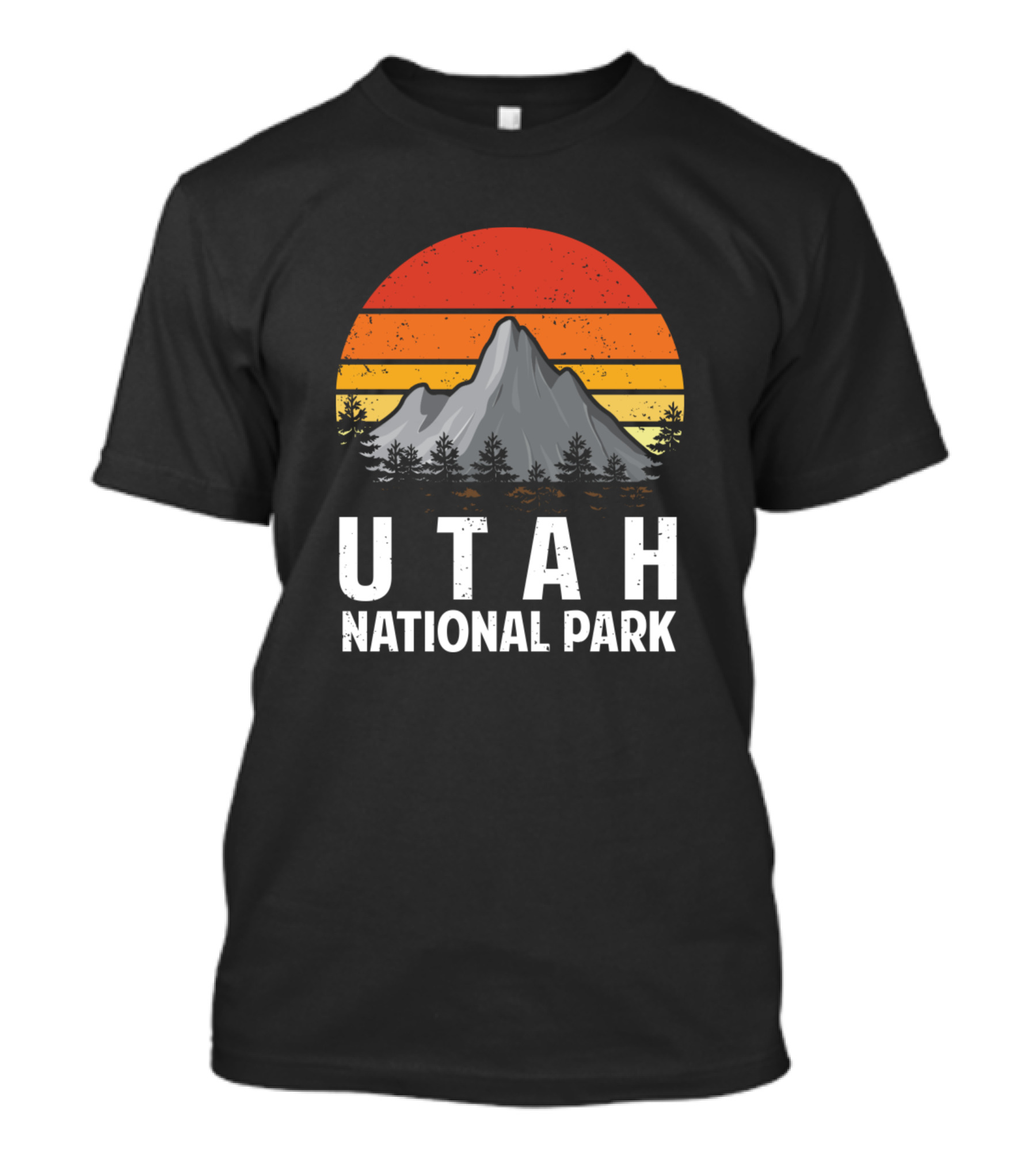Utah National Park Sunset Mountain Retro T-Shirt