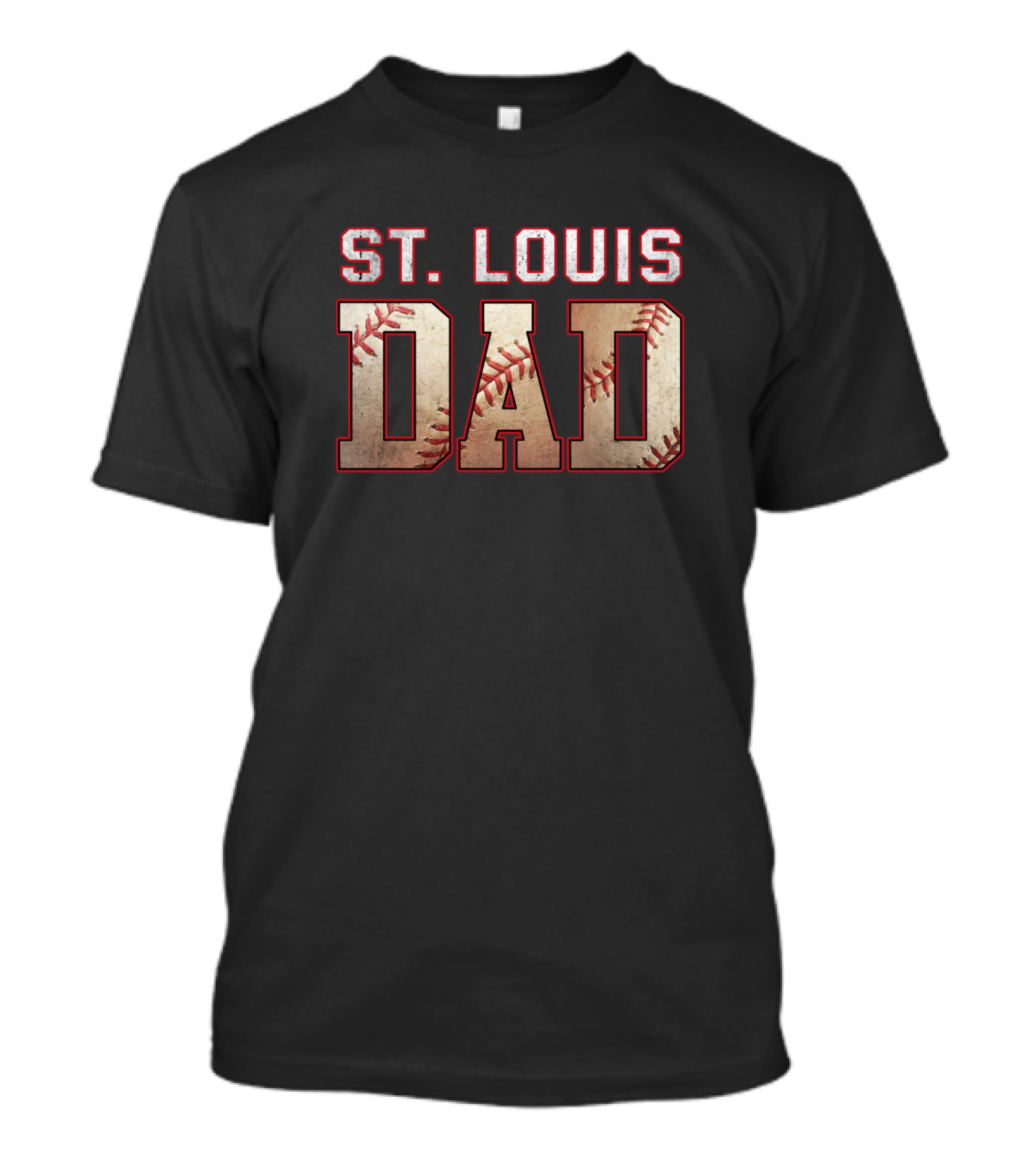 St. Louis Dad Baseball Stitching Classic Funny T-Shirt