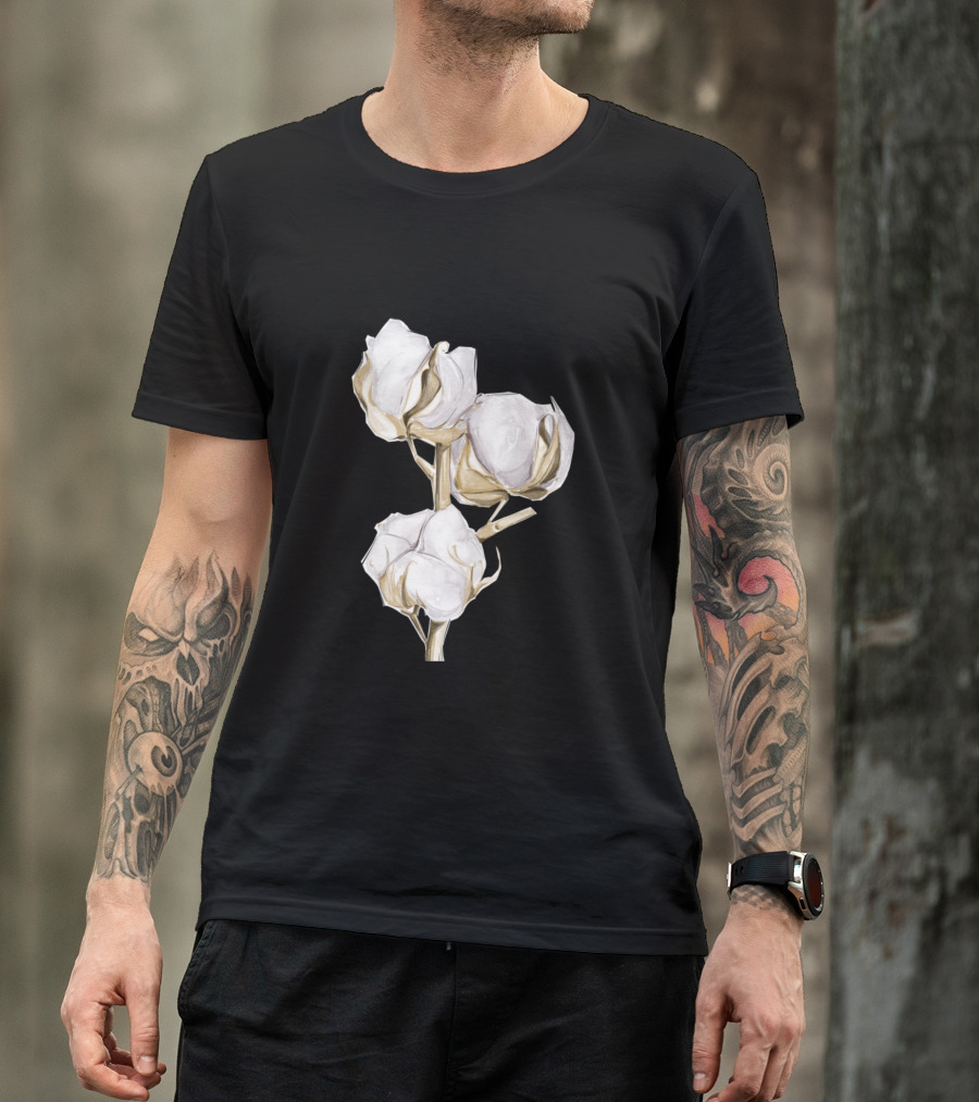 Cotton Flowers Botanical T-Shirt