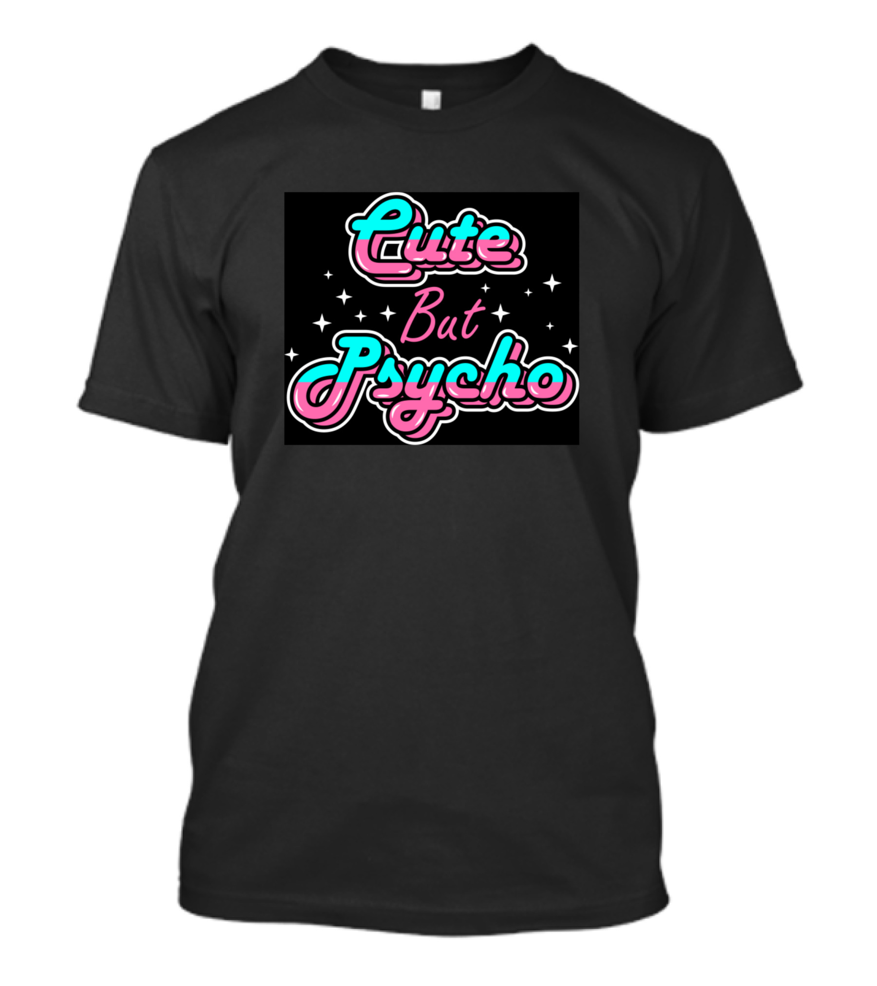 Cute But Psycho Retro Pastel Stars T-Shirt