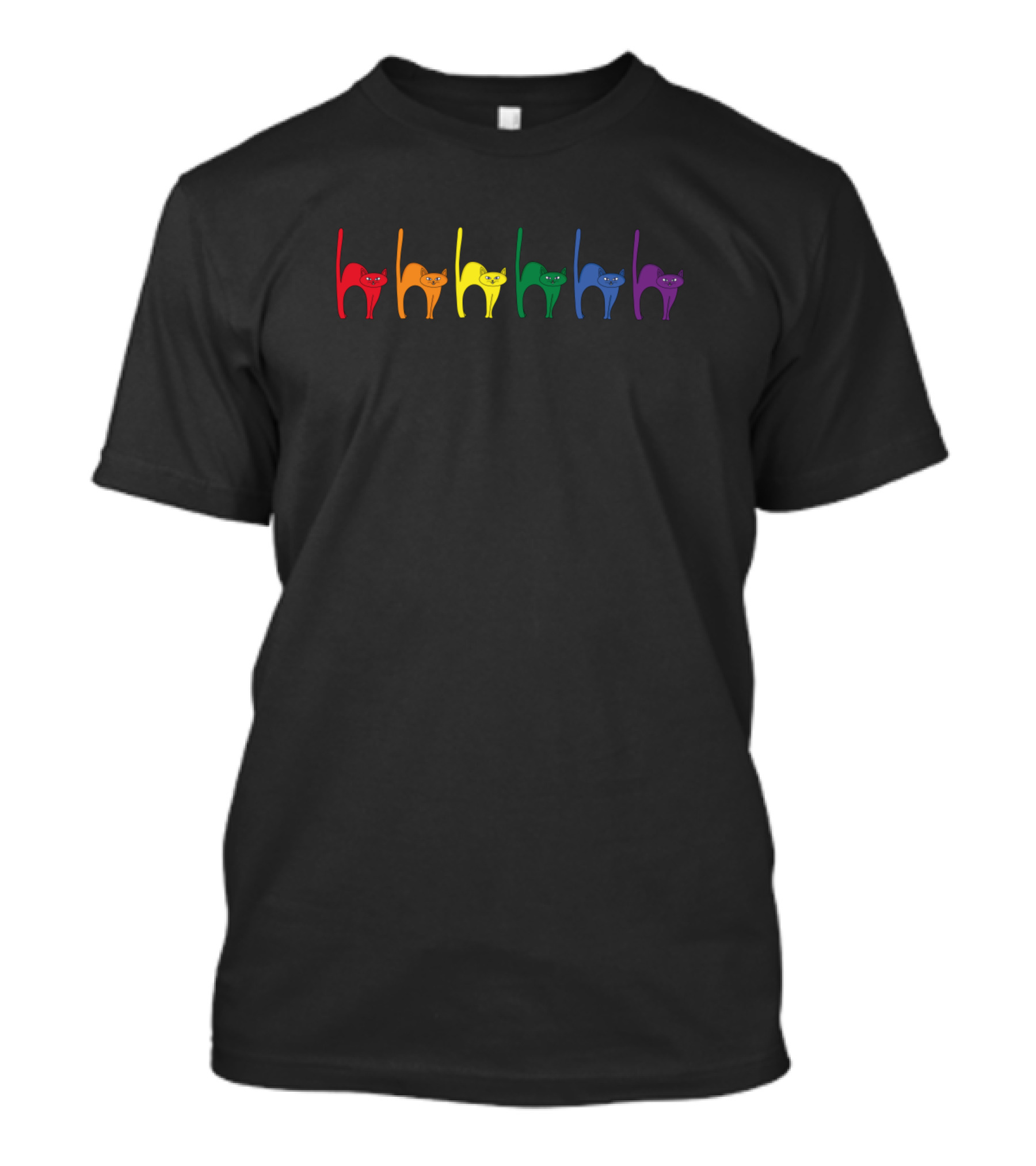 Cute Rainbow Cats In Pride Colors T-Shirt