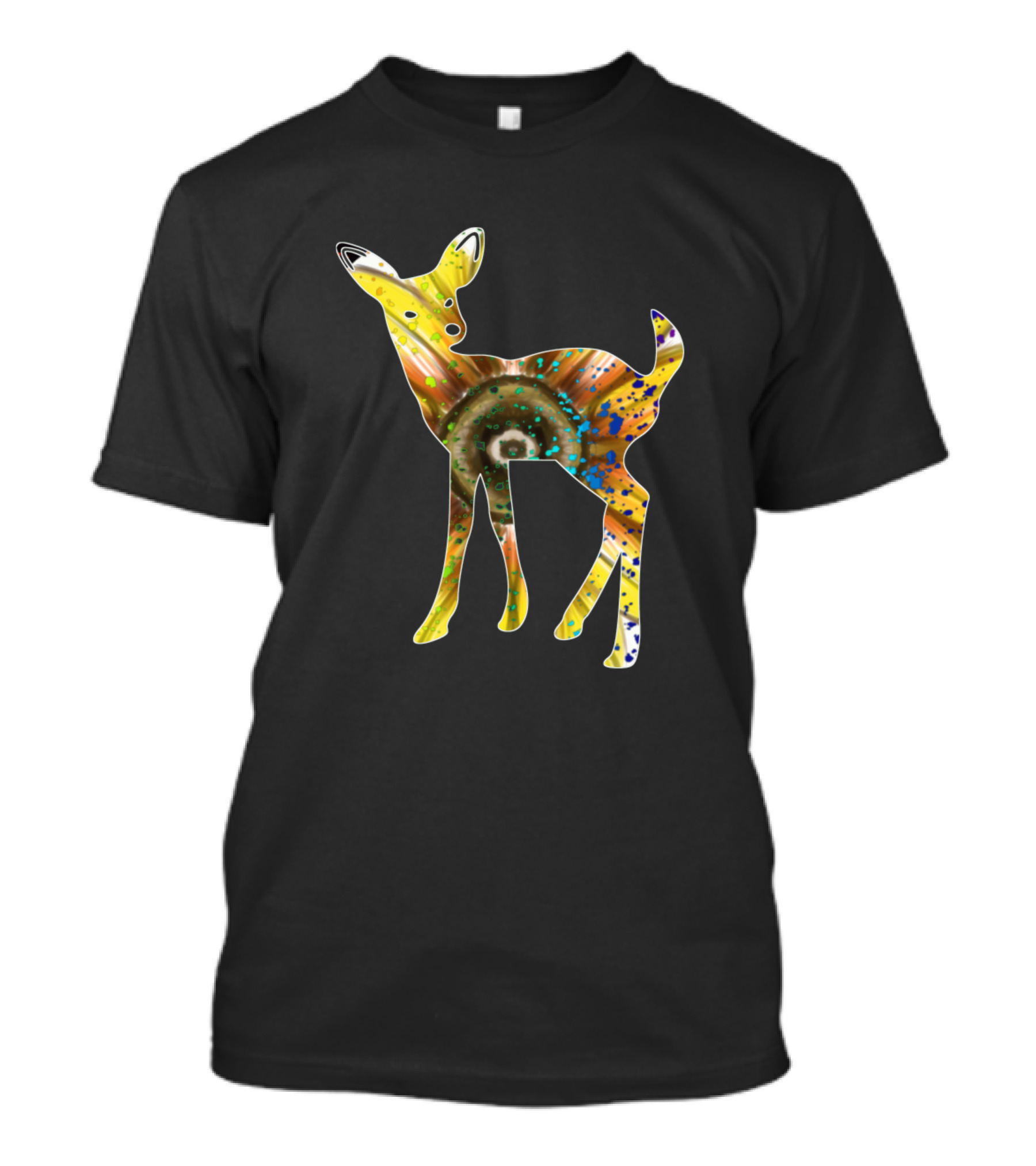 Deer2 208 Psychedelic Swirl T-Shirt