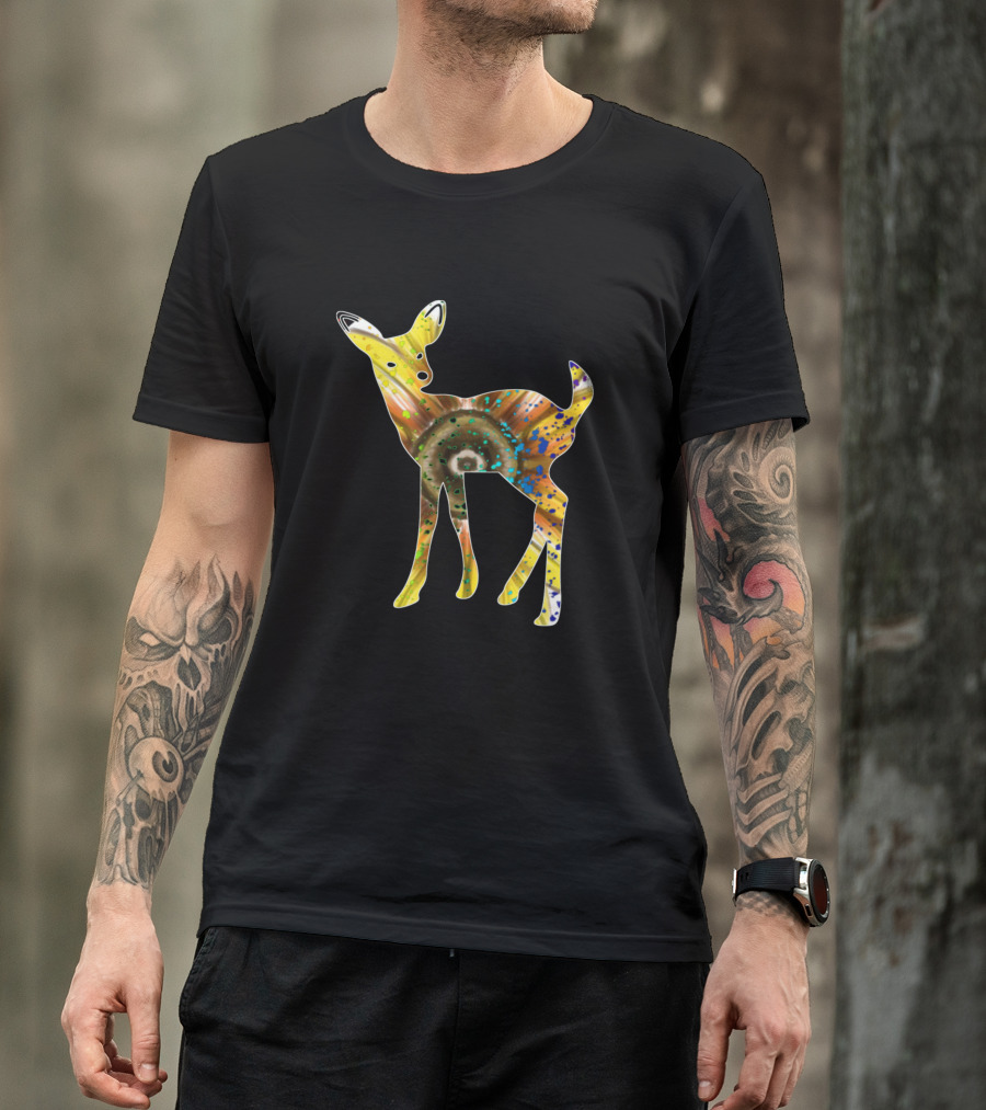 Deer2 208 Psychedelic Swirl T-Shirt