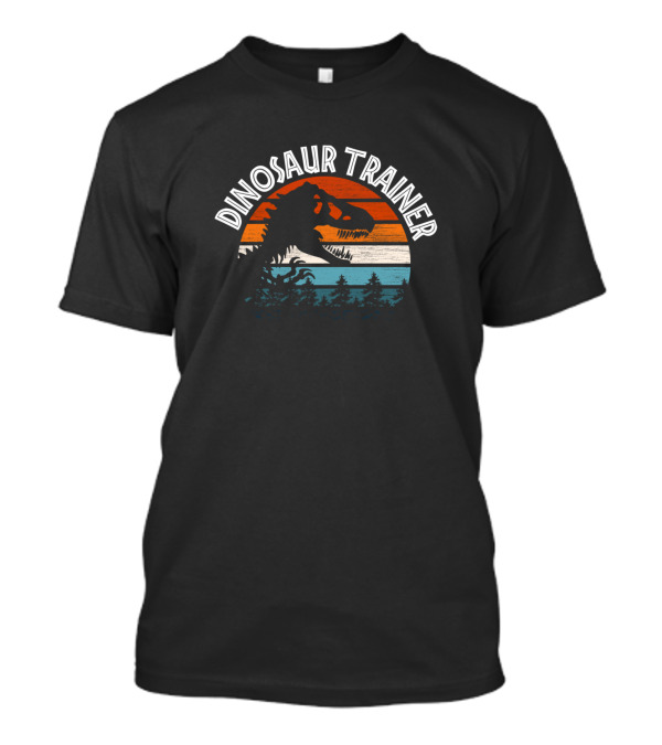 Dinosaur Trainer T-Rex Silhouette Forest Sunset T-Shirt