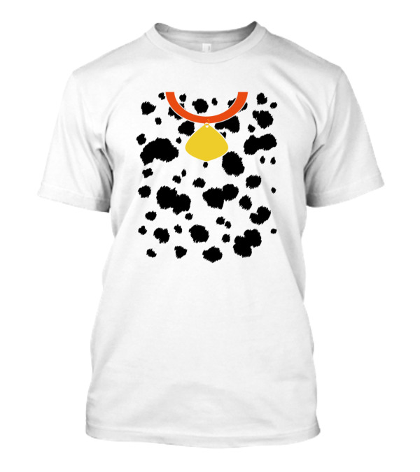 Dalmatian Dog Spots With Red Collar And Yellow Tag T-Shirt