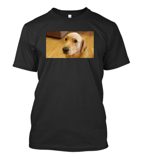 Golden Retriever Dog On Wooden Floor T-Shirt
