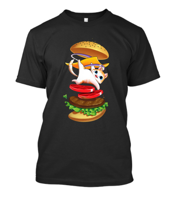 Funny Cat Sandwich With Cheese And Lettuce T-Shirt