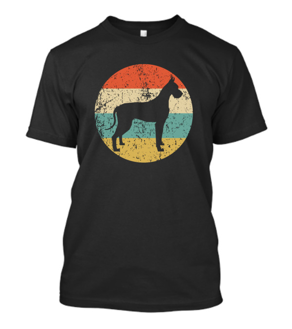 Great Dane Vintage Retro Silhouette Dog T-Shirt