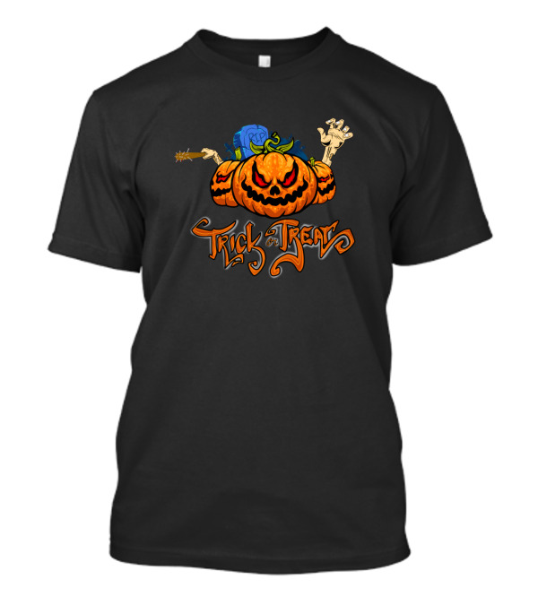 Trick Or Treat Pumpkin RIP Zombie Hand Halloween T-Shirt