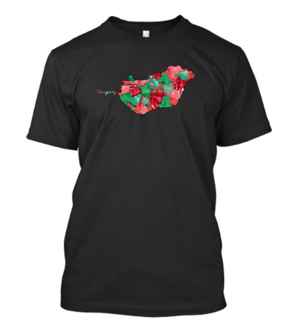 Hungary Map With Red And Green Colors T-Shirt