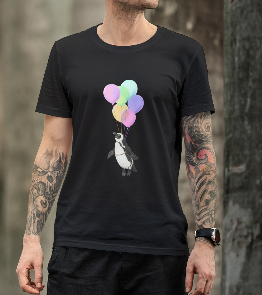 I Can Believe I Can Fly Penguin Balloons Airborne Adventure T-Shirt
