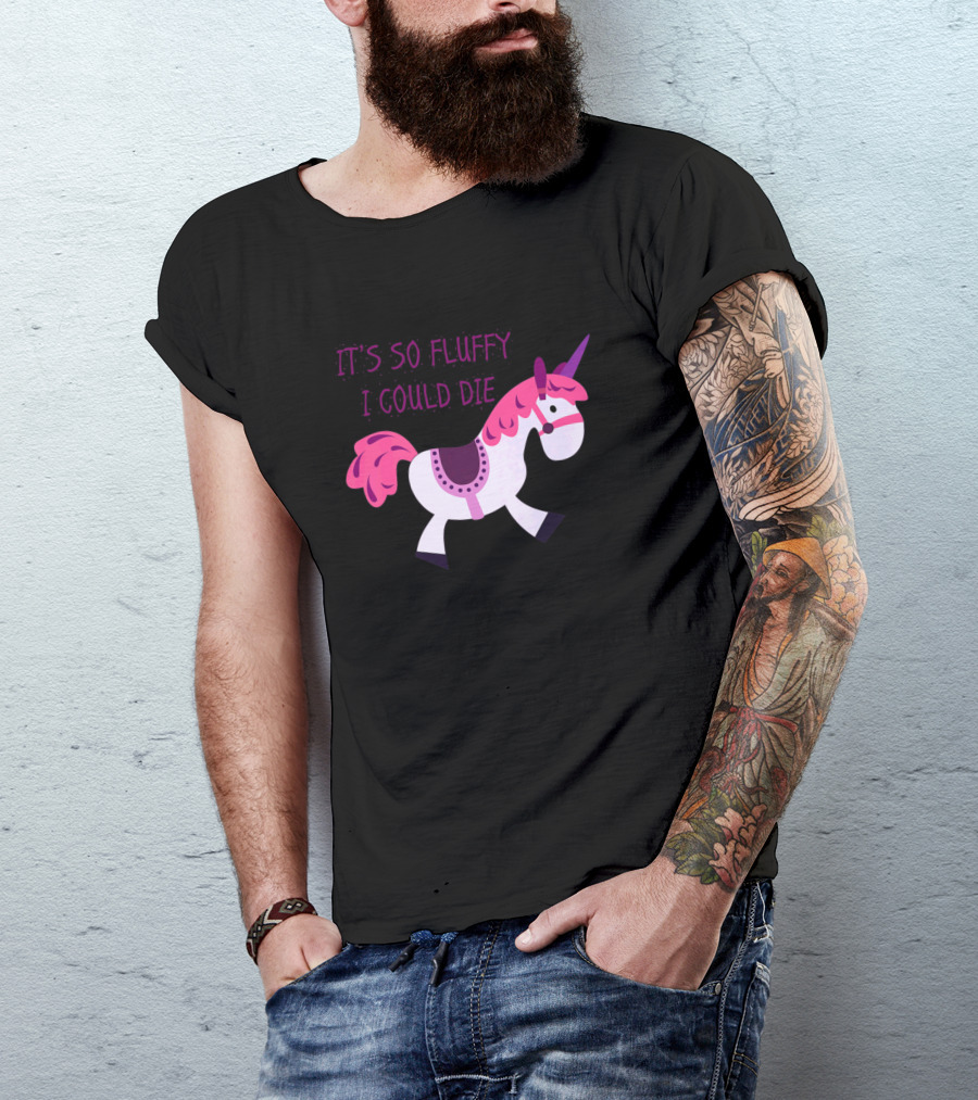 Its So Fluffy I Could Die Pink Unicorn T-Shirt