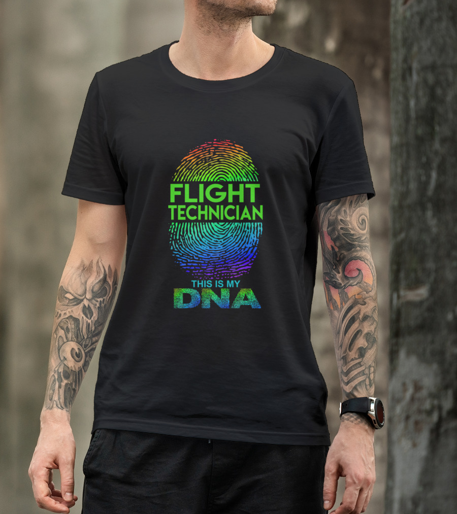 Flight Technician Fingerprint This Is My DNA T-Shirt