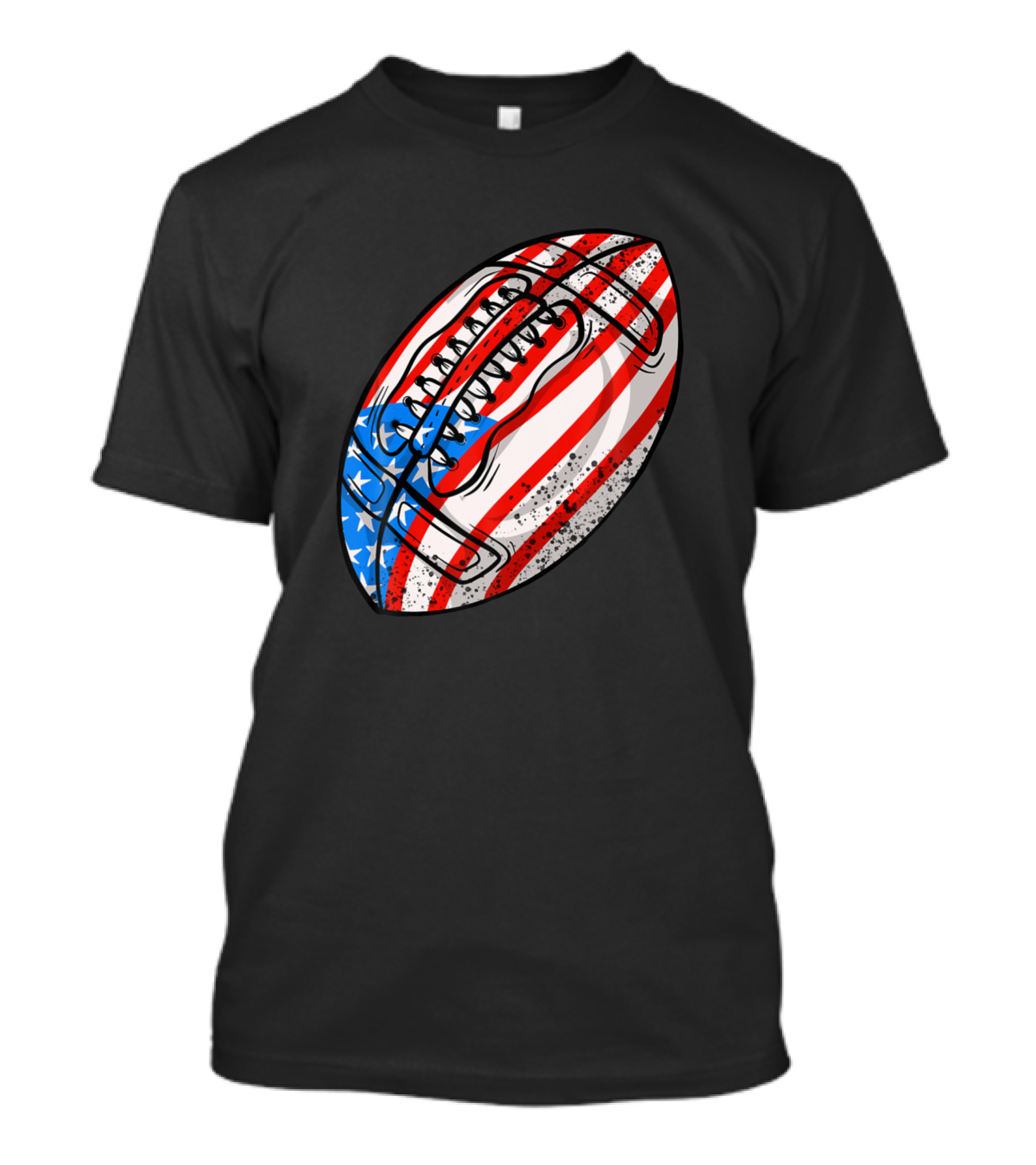 Cute Funny 4th Of July American Flag Football Amer T-Shirt