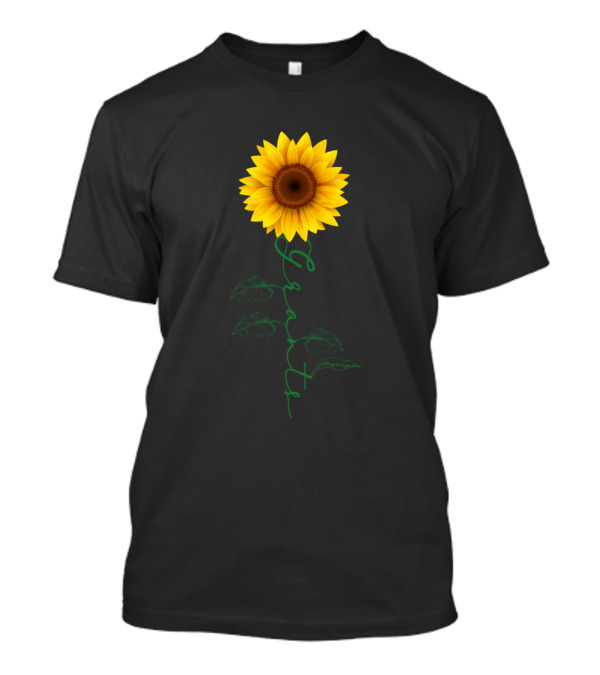 Grants Green Script Sunflower T-Shirt