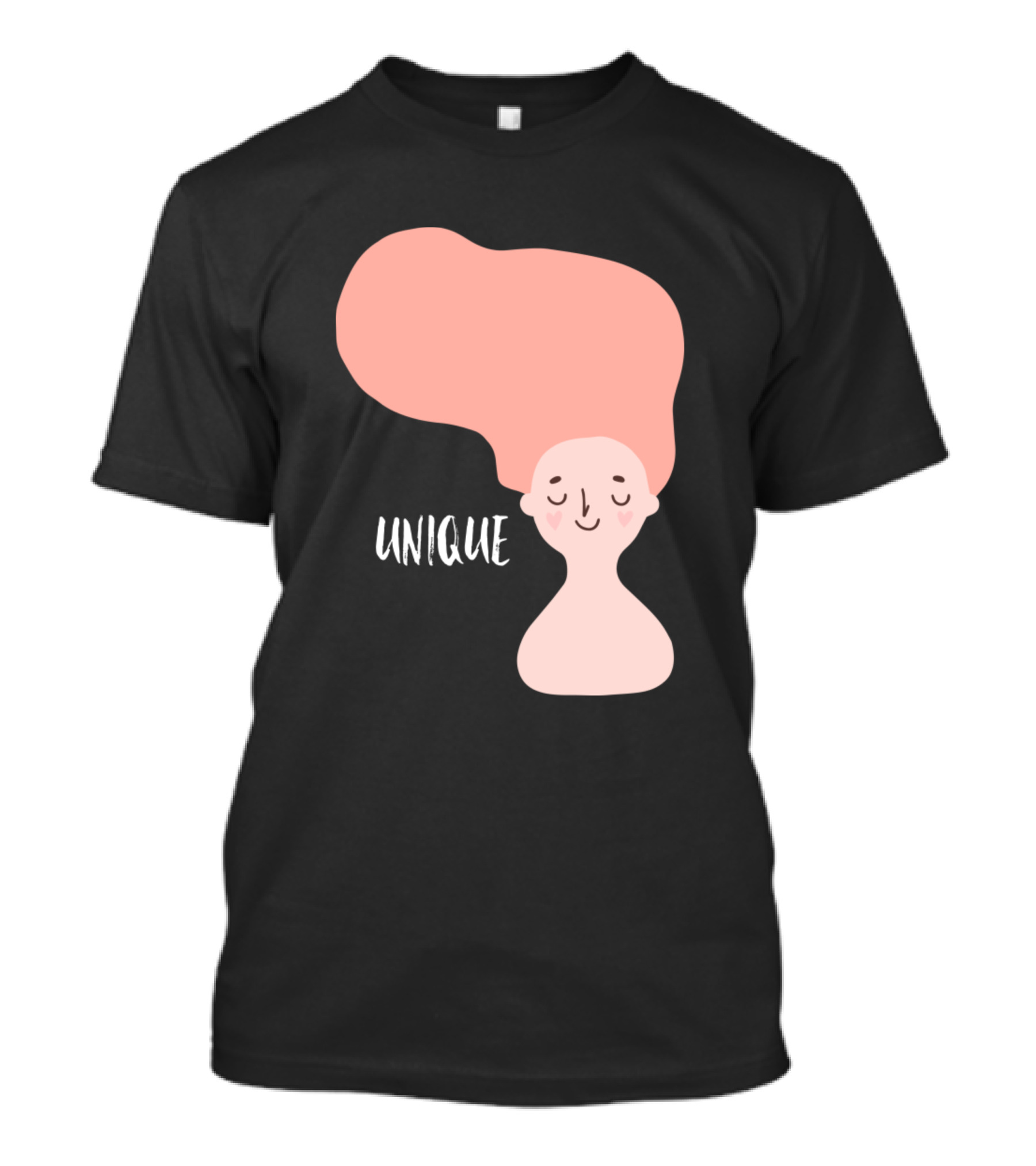 Unique Whimsical Pink Hair T-Shirt