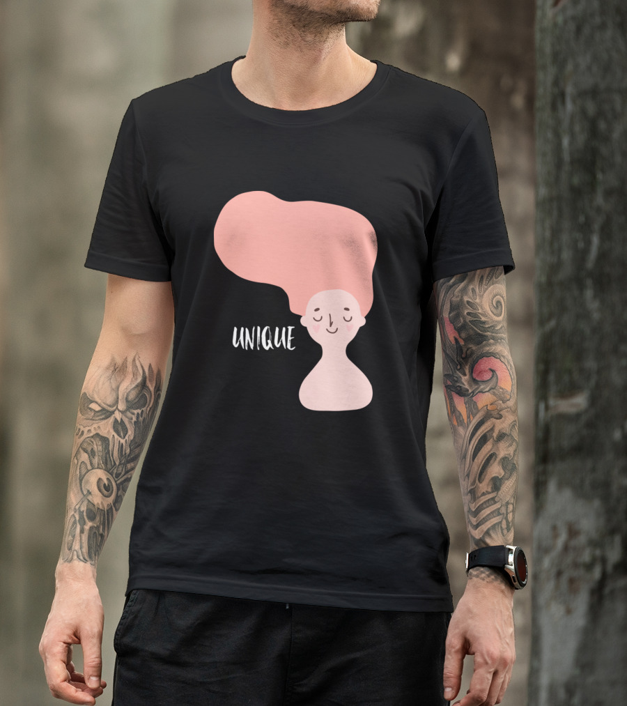 Unique Whimsical Pink Hair T-Shirt