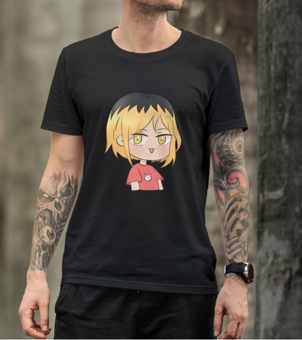 Kenma Kozume Chibi Cute Cat Shirt Design Fan Art Haikyuu Anime Character T-Shirt