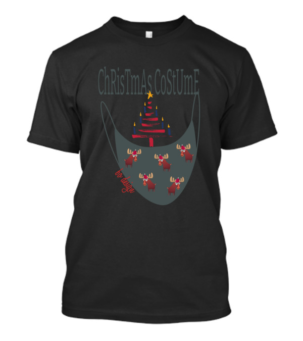 Christmas Costume With Reindeer And Christmas Tree Decorations T-Shirt
