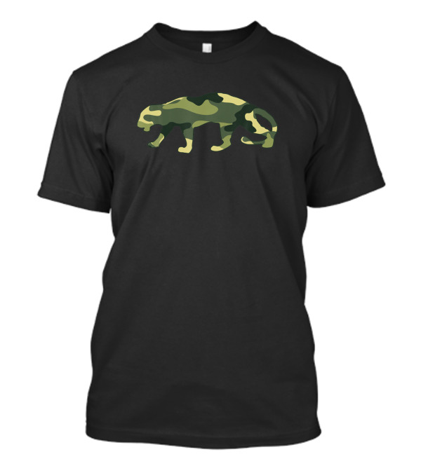 Military Cheetah Camo Men Print Us Cougar Veteran Camouflage Panther T-Shirt