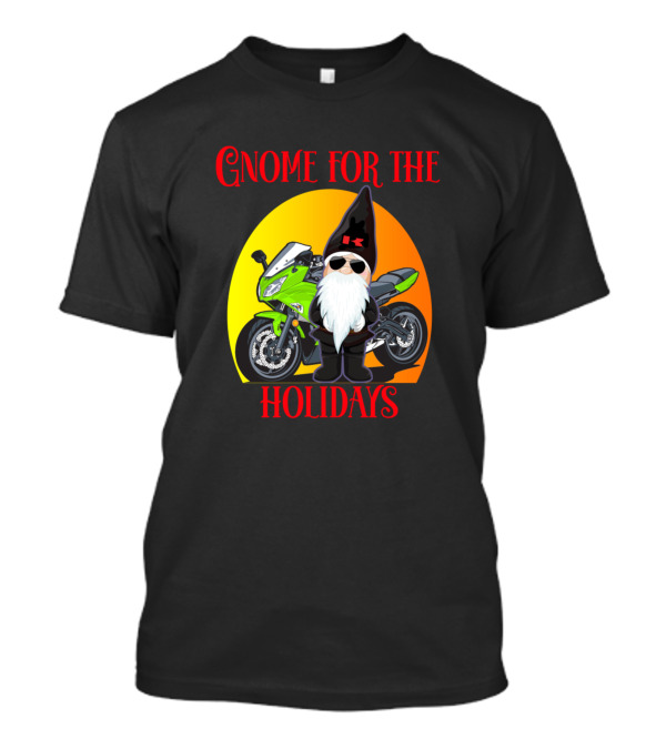 Gnome For The Holidays Motorcycle Sport Bike Christmas T-Shirt