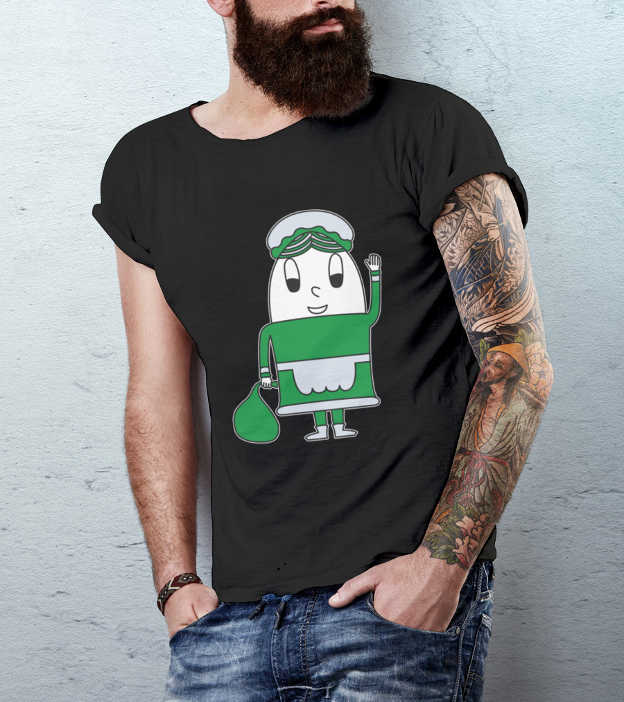Mrs Santa Claus Egg Waving Holiday Character T-Shirt